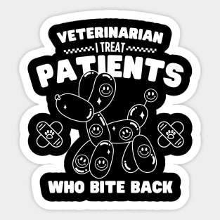 I treat patient who bite back Sticker